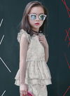 Sea Green Colour Bavv Western Children Western Wear Khadi Cotton Top And Short Capri Girls Wear Collection Bavv 07